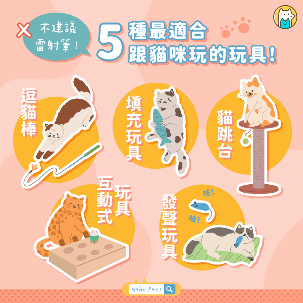 雷射筆OUT!飼主必看:農業部不建議的貓玩具及 5 種安心選擇 貓咪玩具種類多,很多飼主會買各式玩具或用雷射筆逗貓。但農業部提醒,雷射光可能傷眼,不建議用來互動。而且貓咪追光卻抓不到東西,長期下來容易產生挫折感,也可能影響情緒。那麼,什麼樣的玩具適合毛孩玩耍呢?以下提供 5 大類給飼主參考。