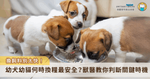 寵物在不同生命階段有截然不同的營養需求，像是幼犬正處於高速成長期，飼料中需要更高比例的蛋白質、脂肪與鈣磷，來支持骨骼、肌肉及免疫系統的發育；同時，幼犬飼料的顆粒設計更小、更好咀嚼，有助於牠們在換牙期的消化；而當狗狗進入成犬階段後，營養重點便轉為維持穩定體態與日常能量，飼料成分也因此變得較均衡，顆粒相對較大，不僅能滿足咀嚼需求，也有助於牙齒清潔。