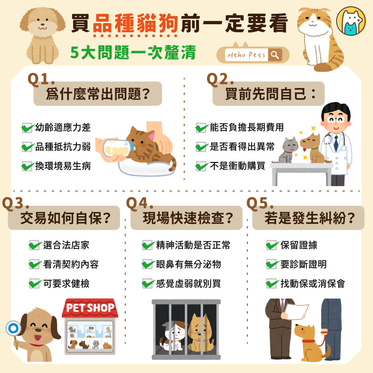 品種貓狗購買之前要三思！一張圖看懂風險與自保