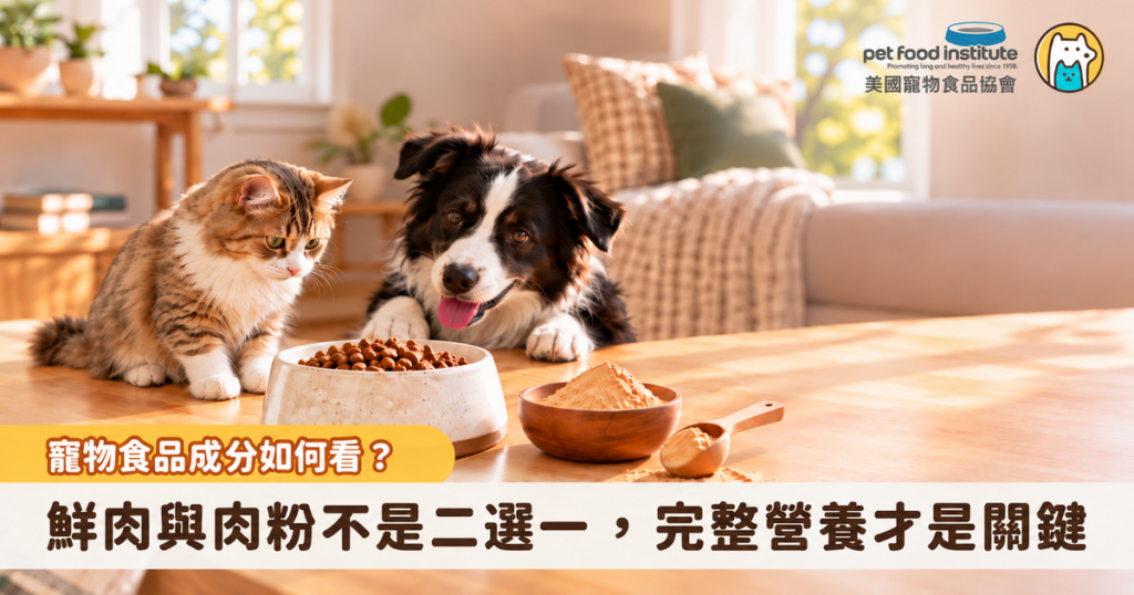 在挑選犬貓寵物食品時，你是否也曾被成分表中的「雞肉、魚肉、雞肉粉、魚粉」弄得一頭霧水？市面上不少寵物食品會強調「使用新鮮肉類」，使很多飼主覺得只要成分表前面出現鮮肉，就一定是更佳選擇。事實上，鮮肉與肉粉並沒有哪個更好，兩者在寵物食品中分別扮演不同角色。對飼主來說，更重要的是了解它們的差異，以及這項食品是否能透過合理的原料搭配，提供犬貓所需的完整營養。